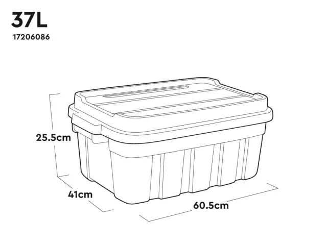 KETER TUFF TOTE 37L BLACK/RED