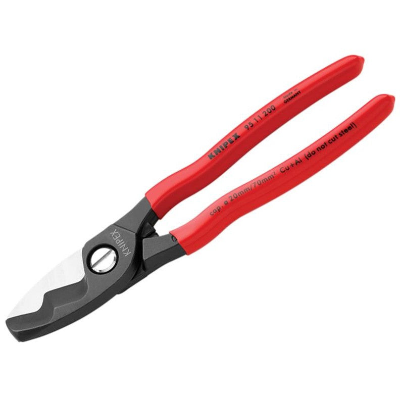 Knipex Cable Shears with Twin Cutting Edge PVC Grip 200mm