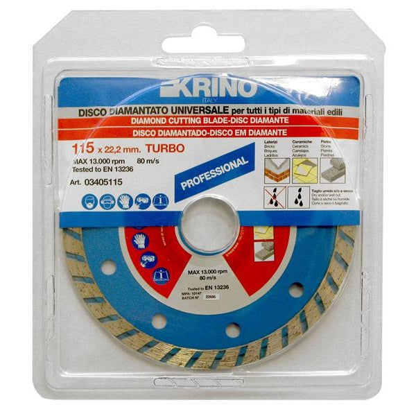 Krino Turbo Continuous Rim Diamond Disc 115 x 22.2mm