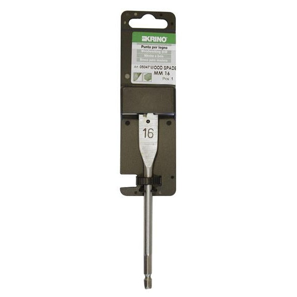Krino Flat Wood Drill Bit 16mm Display Pack