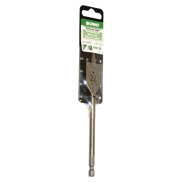 Krino Flat Wood Drill Bit 22mm Display Pack