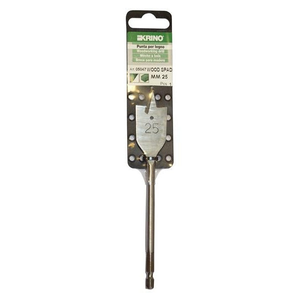 Krino Flat Wood Drill Bit 25mm Display Pack