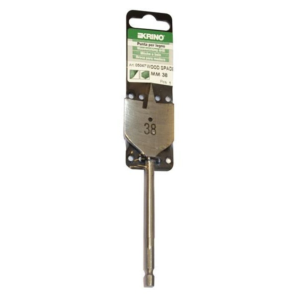 Krino Flat Wood Drill Bit 38mm Display Pack - Watson Hire