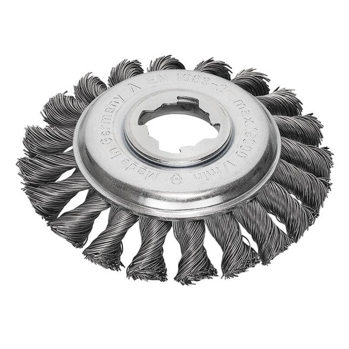 Lessmann X-Lock Steel Knot Bevel Brush 115mm Non Spark