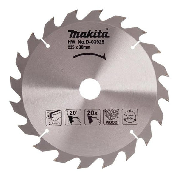 Makita D-03925 TCT Circular Saw Blade 235 x 30mm x 20T