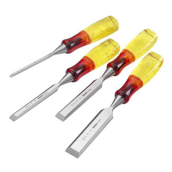 IRWIN® Marples® M373 Bevel Edge Chisel Splitproof Handle Set, 4 Piece