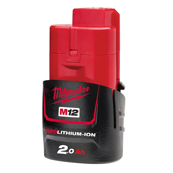Milwaukee Power Tools M12 B2 REDLITHIUM-ION™ Battery 12V 2.0Ah Li-ion - Watson Hire