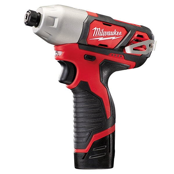 Milwaukee Power Tools M12 BID-202C Sub Compact 1/4in Impact Driver 12V 2 x 2.0Ah Li-ion