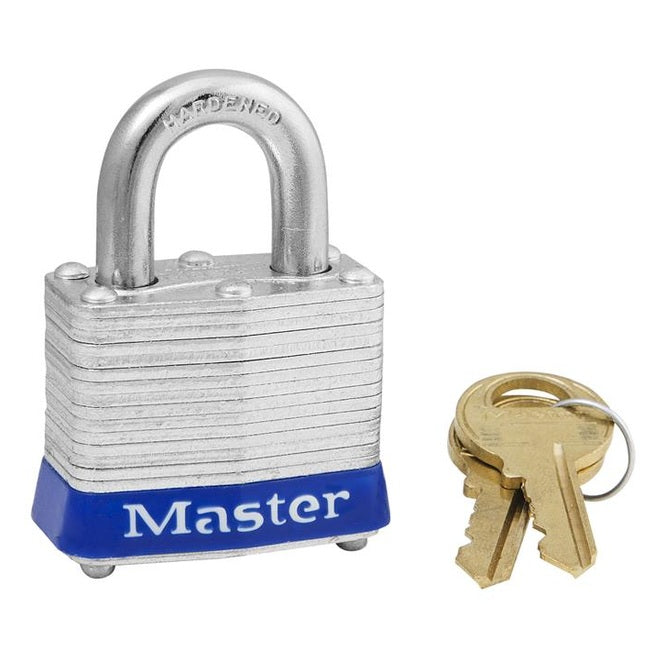 Master Lock 3KABLU Steel Padlock 40mm Key 0431