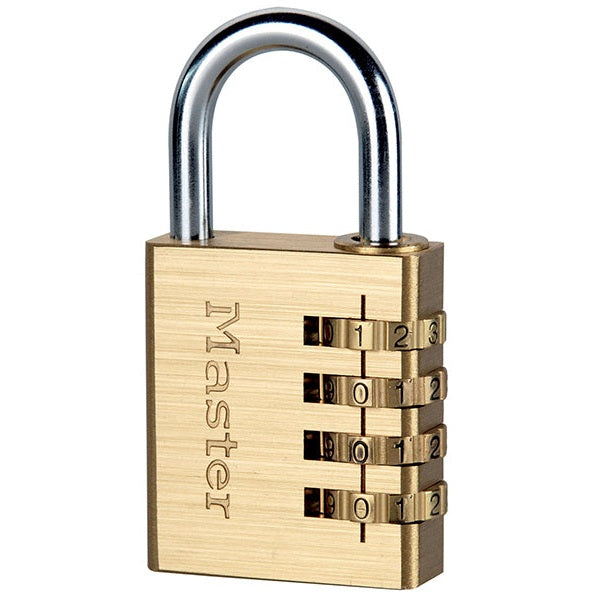 Master Lock Brass Finish 40mm 4-Digit Combination Padlock