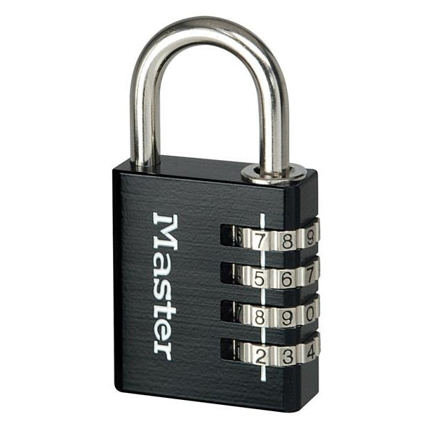 Master Lock Black Finish 40mm 4-Digit Combination Padlock