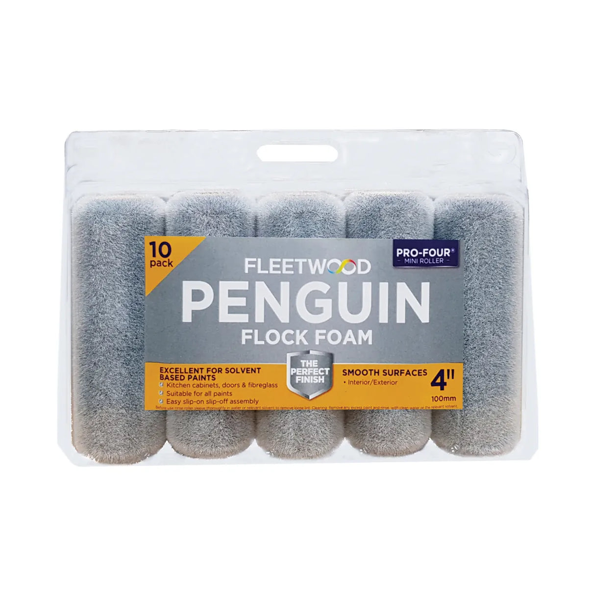 FLEETWOOD 4" PENGUIN FLOCK FOAM SLEEVE 10PK