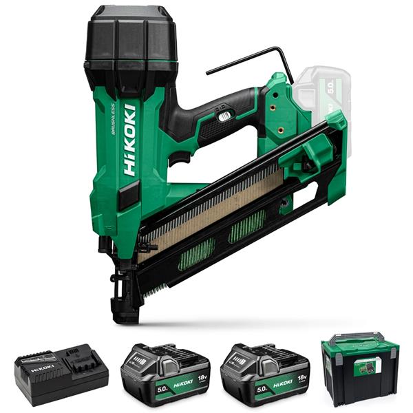 HIKOKI 2ND GEN FIRST FIX NAILER 18V WITH 2 X 5AH BATTERIES