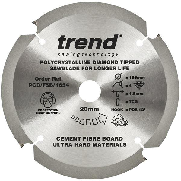 TREND FIBERBOARD SAW BLADE 165MM X 4T X 20MM