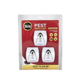 PEST FREE ZONE ULTRASONIC PEST REPELLER TRIPLE PACK