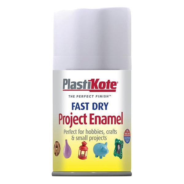 PlastiKote Fast Dry Enamel Aerosol Matt White 100ml