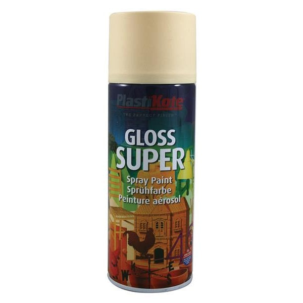 PlastiKote Gloss Super Spray Antique White 400ml