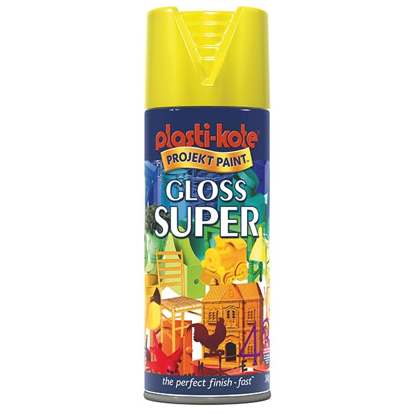 PlastiKote Gloss Super Spray Yellow 400ml