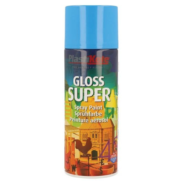 PlastiKote Gloss Super Spray Light Blue 400ml