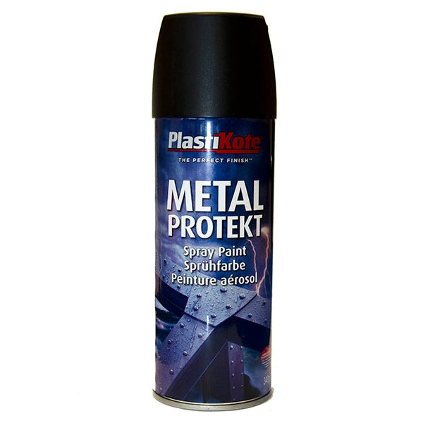 PlastiKote Metal Protekt Spray Matt Black 400ml