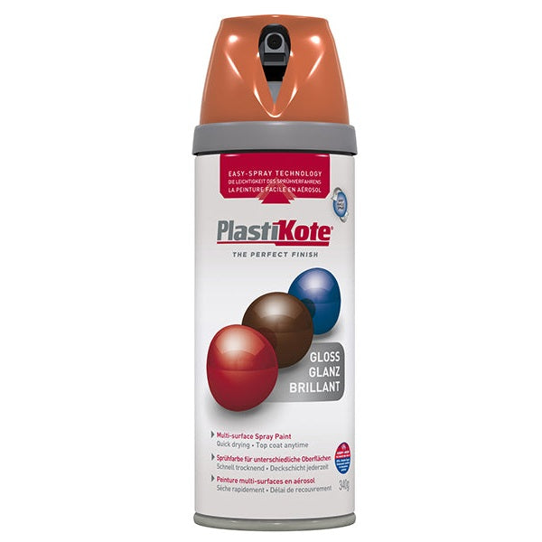 PlastiKote Twist & Spray Gloss Orange 400ml