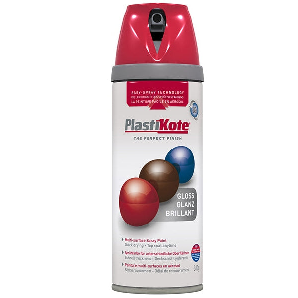 PlastiKote Twist & Spray Gloss Bright Red 400ml