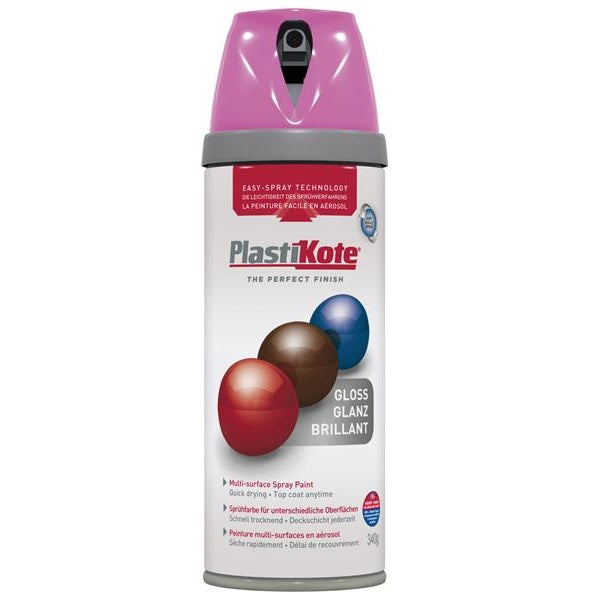 PlastiKote Twist & Spray Gloss Pink Burst 400ml