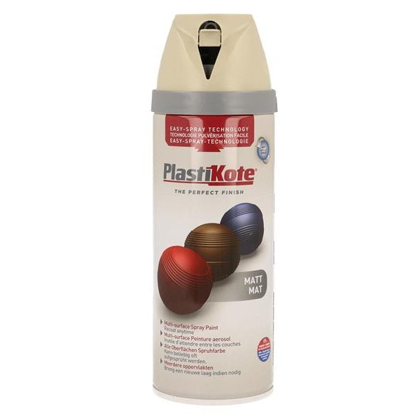 PlastiKote Twist & Spray Matt French Grey 400ml