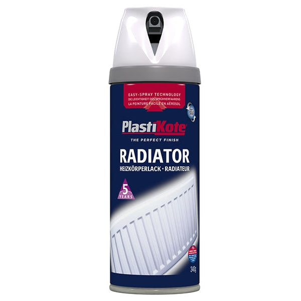 PlastiKote Twist & Spray Radiator Gloss White 400ml