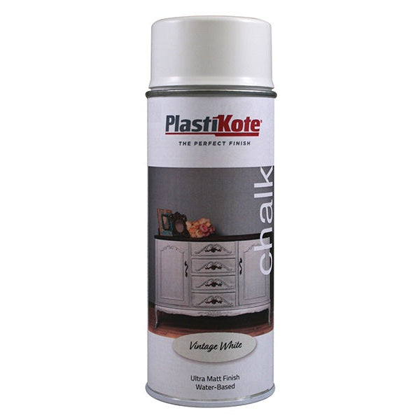 PlastiKote Chalk Finish Spray Vintage White 400ml