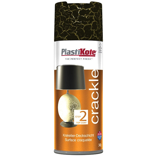PlastiKote Crackle Touch Spray Black Top Coat 400ml