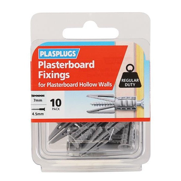 Plasplugs CF 104 Standard Plasterboard Fixings Pack of 10