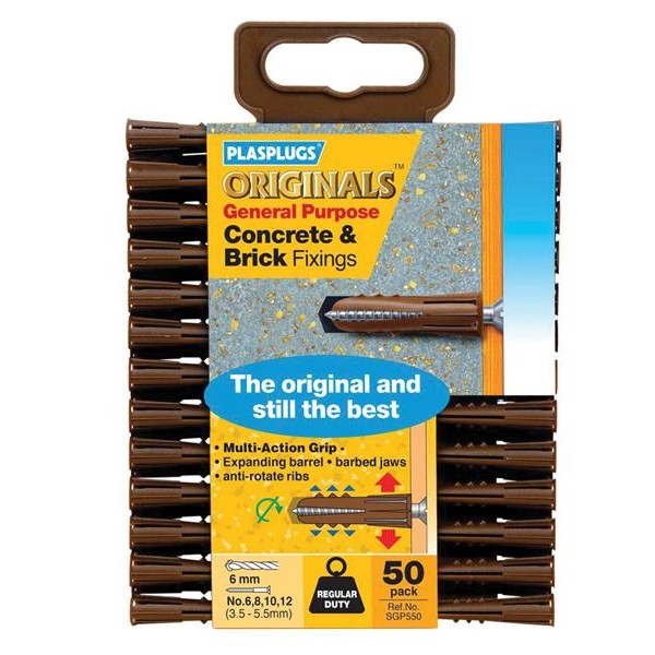 Plasplugs SGP550 Originals™ General-Purpose Fixings (Pack 50)