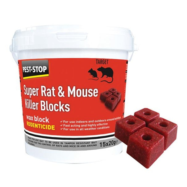 Pest-Stop (Pelsis Group) Super Rat & Mouse Killer Wax Blocks