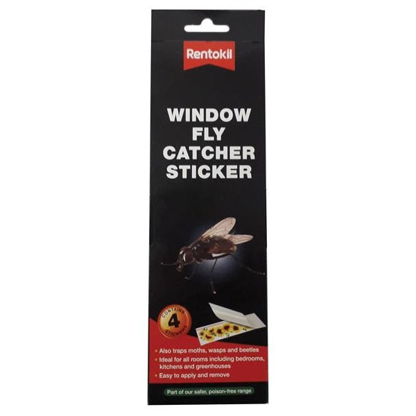 Rentokil Window Fly Catcher Stickers (Pack 4)
