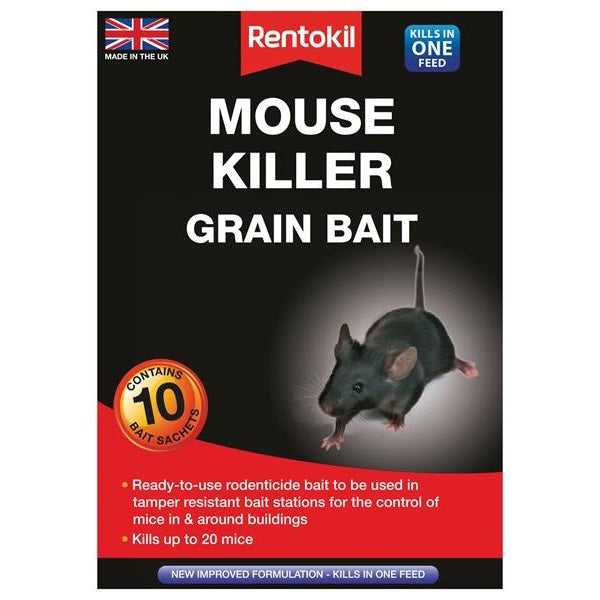 Rentokil Mouse Killer Grain Bait (Sachets 10) - Watson Hire