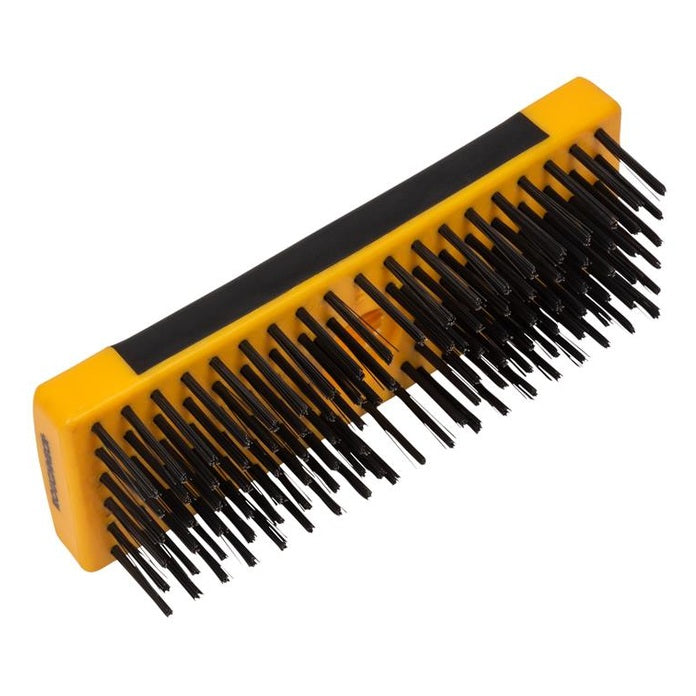 Heavy-duty 8in scrub brush, soft grip, no handle – Watson Hire - Watson Hire