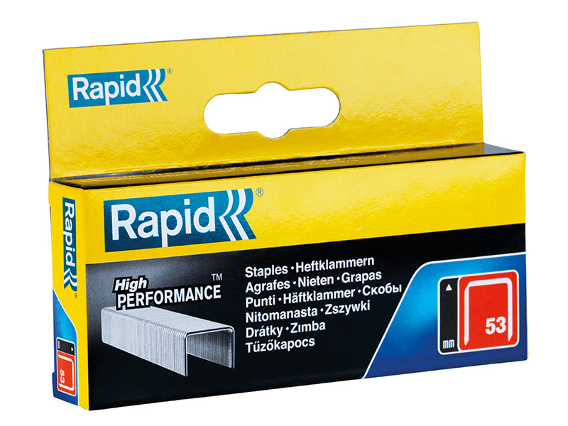 Rapid 53/10B 10mm Galvanised Staples (Box 2500)