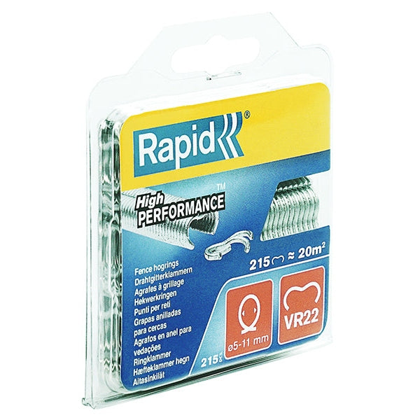 Rapid VR22 Fence Hog Rings Pack 215 Galvanised