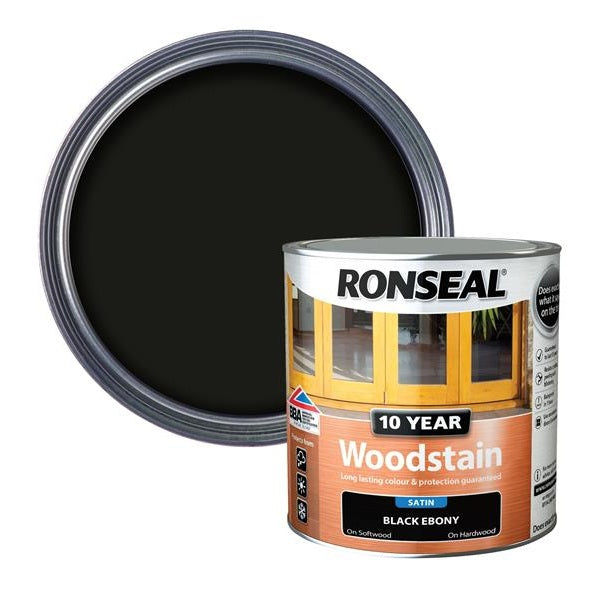 Ronseal 10 Year Woodstain Ebony 750ml