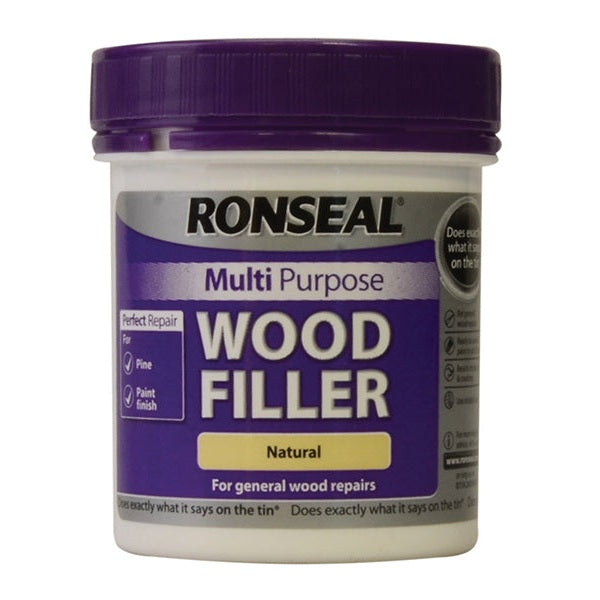 Ronseal Multipurpose Wood Filler Tub Natural 250g