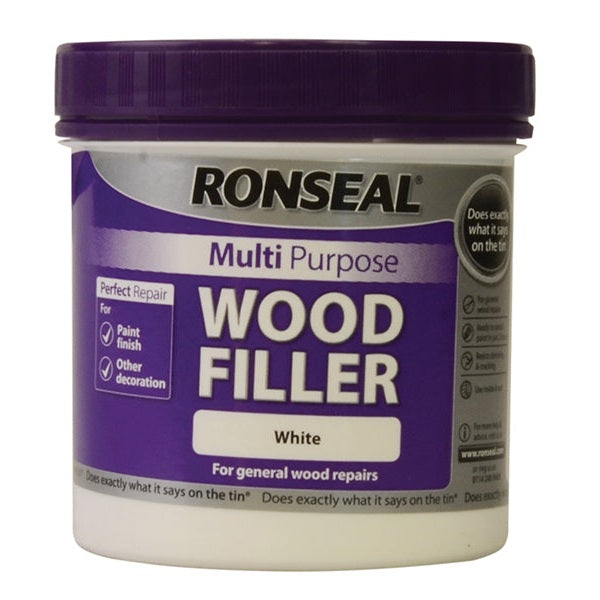 Ronseal Multipurpose Wood Filler Tub White 465g