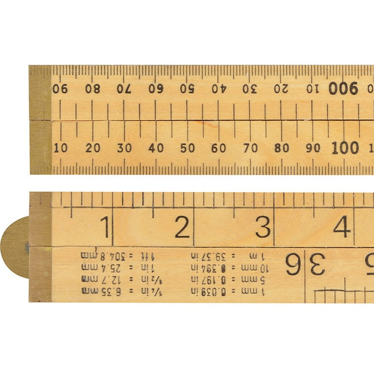 R.S.T. Wooden 4 Fold Rule 1m / 39in (Blister packed)