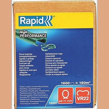 Rapid VR22 Fence Hog Rings Pack 1600 Galvanised Boxed