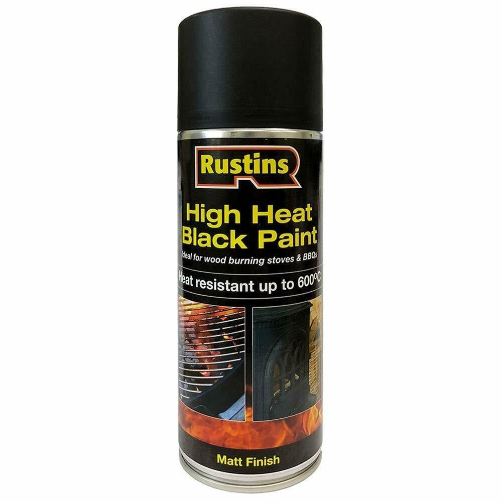 RUSTINS HIGH HEAT BLACK PAINT 400ML