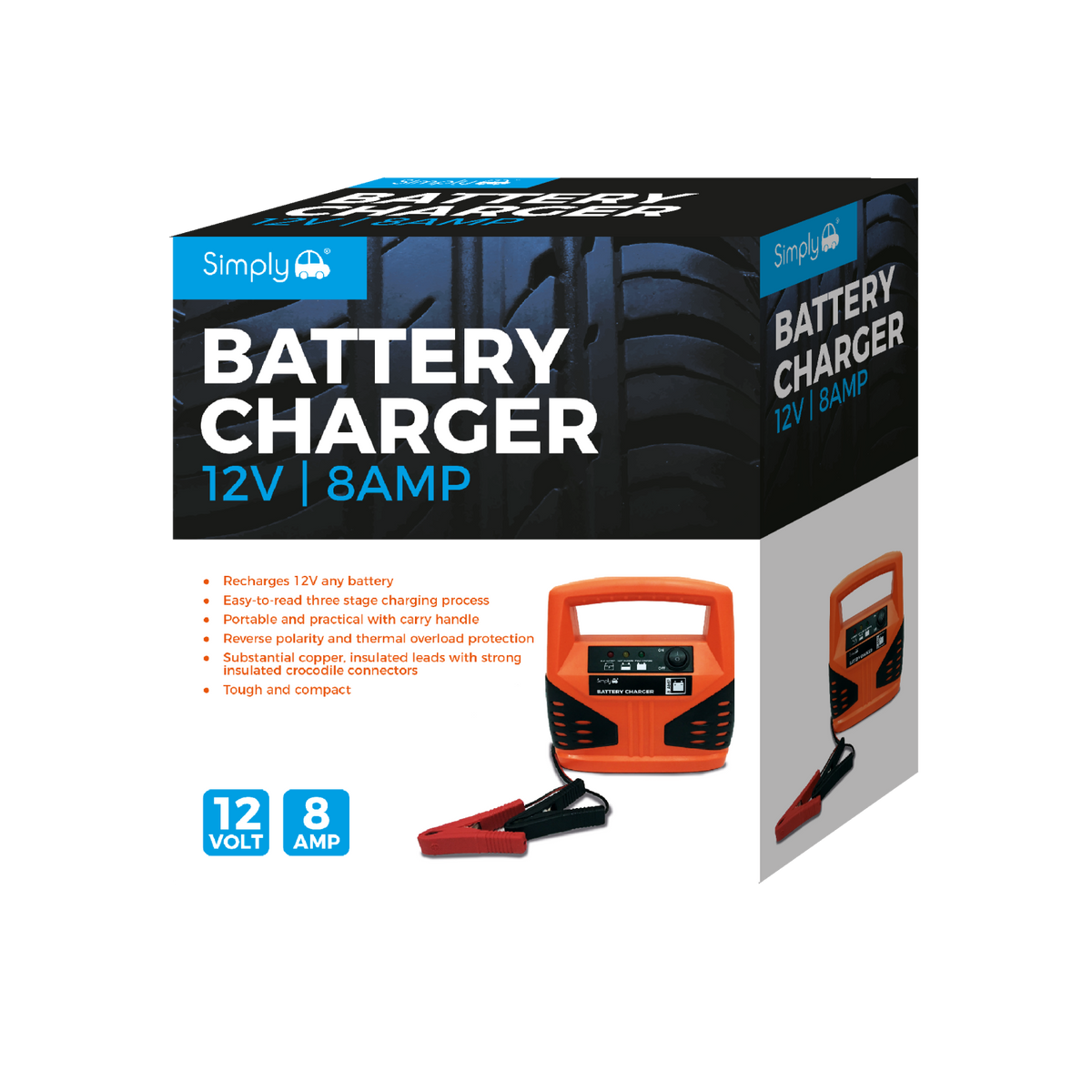 SIMPLY AUTO 8AMP BATTERY CHARGER