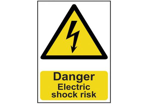 Danger Electric Shock Risk - PVC (200 x 300mm)