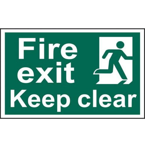 FIRE EXIT KEEP CLEAR - PVC (300 X 200MM)