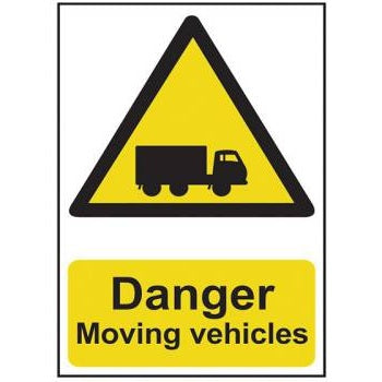 DANGER MOVING VEHICLES - PVC (400 X 600MM)