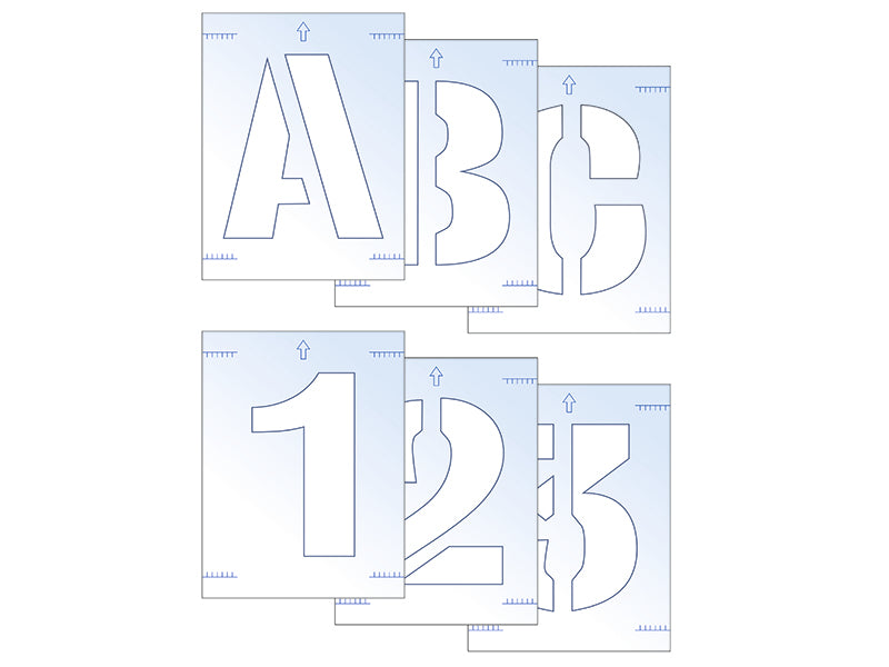 Scan Letter & Number Stencil Kit 25mm